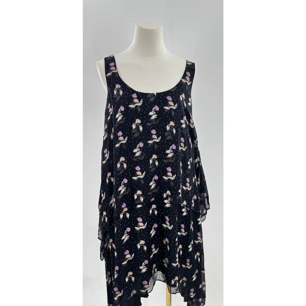 Opening Ceremony Black Gestures Burnout Handkerchief Dress Sleeveless 8 - Picture 4 of 11